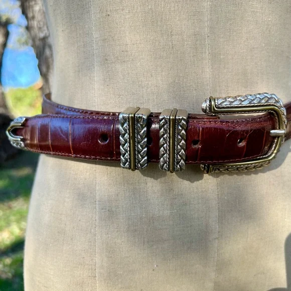 Brighton | Accessories | Brighton Gold N Silver Leather Belt  display picture 1